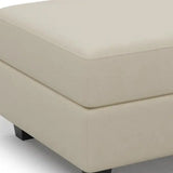 26" Beige and Black Faux Leather Storage Ottoman - Homeroots - Flyclothing LLC