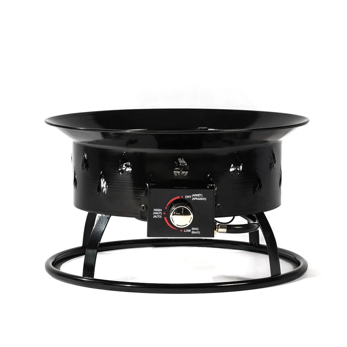 50000 BTU 19" Black Steel Propane Portable Tabletop Round Fire Pit - Homeroots - Flyclothing LLC