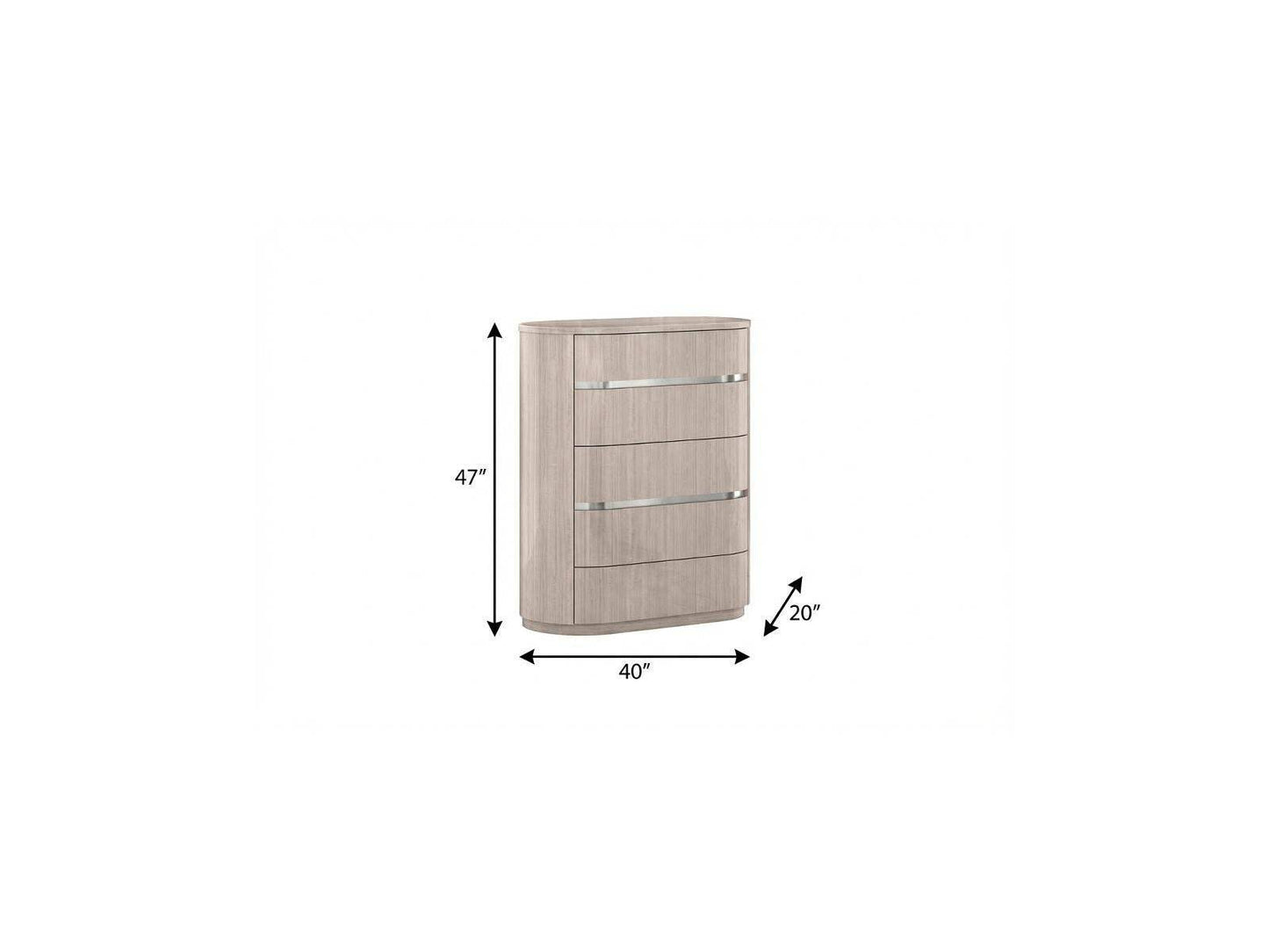 40" Beige Wood Four Drawer Dresser - HomeRoots - Flyclothing LLC