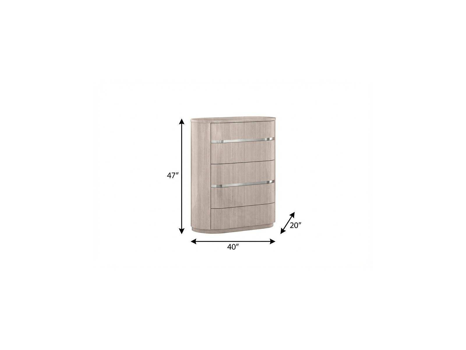 40" Beige Wood Four Drawer Dresser - HomeRoots - Flyclothing LLC