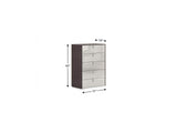 31" Chestnut And Light Gray Wood Five Drawer Dresser - HomeRoots - Flyclothing LLC