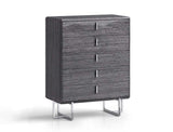 38" Gray Wood Five Drawer Dresser - HomeRoots - Flyclothing LLC