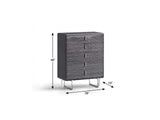 38" Gray Wood Five Drawer Dresser - HomeRoots - Flyclothing LLC