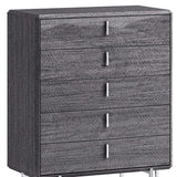38" Gray Wood Five Drawer Dresser - HomeRoots - Flyclothing LLC