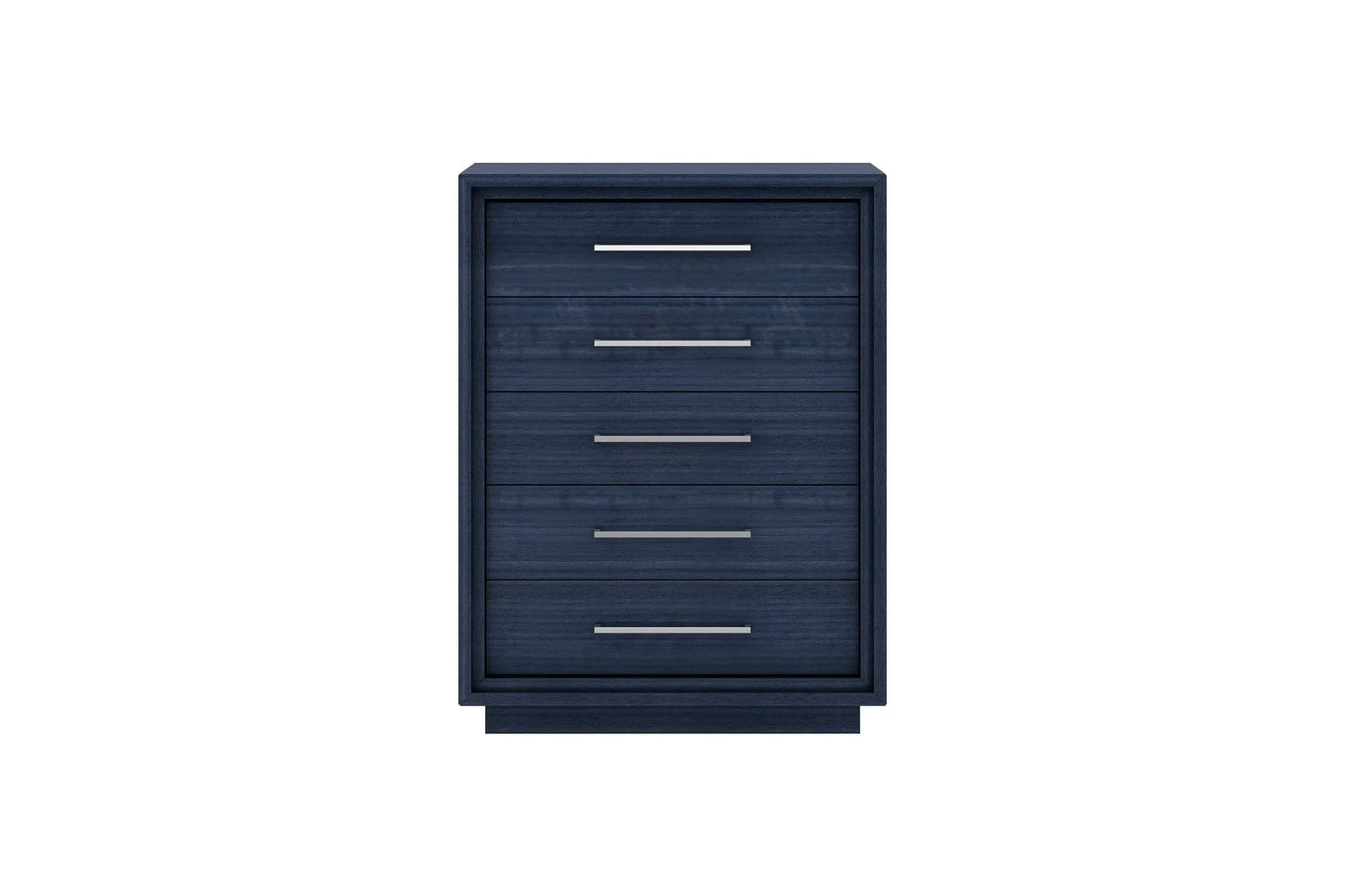 36" Blue Wood Five Drawer Gentlemens Chest - Homeroots - Flyclothing LLC