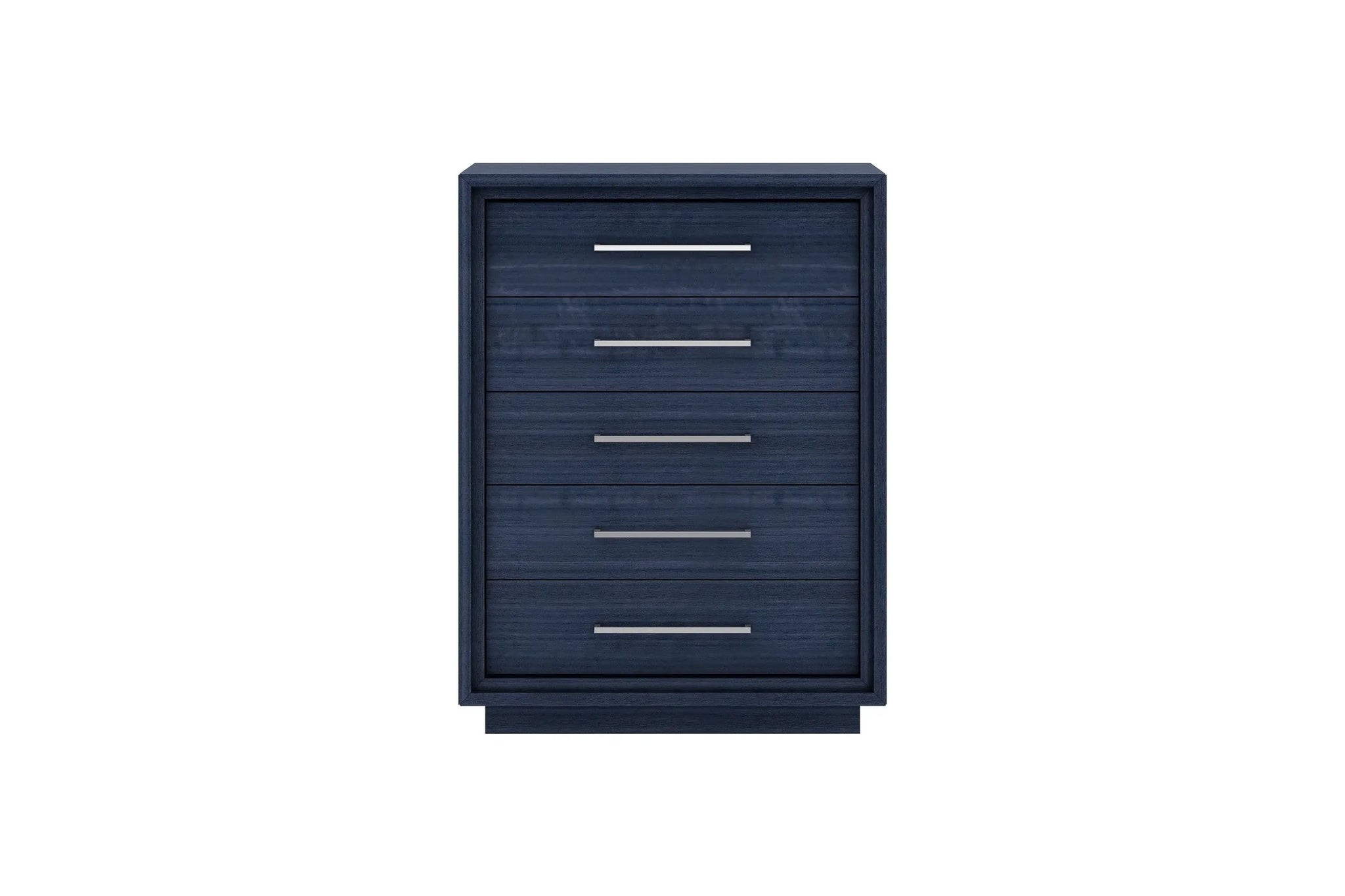 36" Blue Wood Five Drawer Gentlemens Chest - Homeroots - Flyclothing LLC
