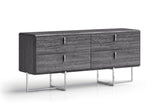70" Gray Wood Four Drawer Double Dresser - Homeroots - Flyclothing LLC
