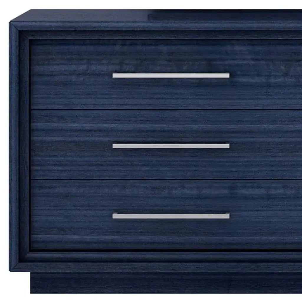 68" Blue Wood Six Drawer Double Dresser - Homeroots - Flyclothing LLC
