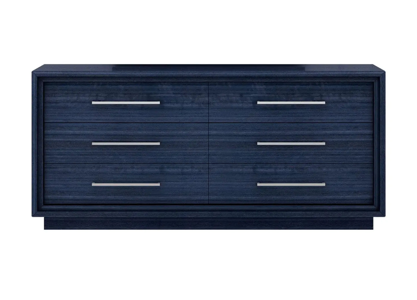 68" Blue Wood Six Drawer Double Dresser - Homeroots - Flyclothing LLC