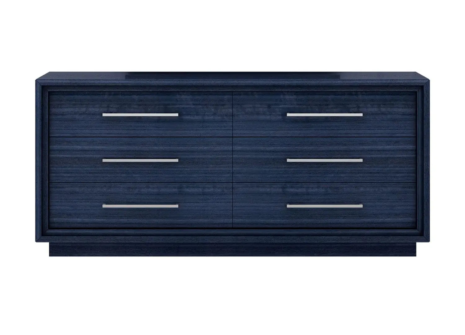 68" Blue Wood Six Drawer Double Dresser - Homeroots - Flyclothing LLC