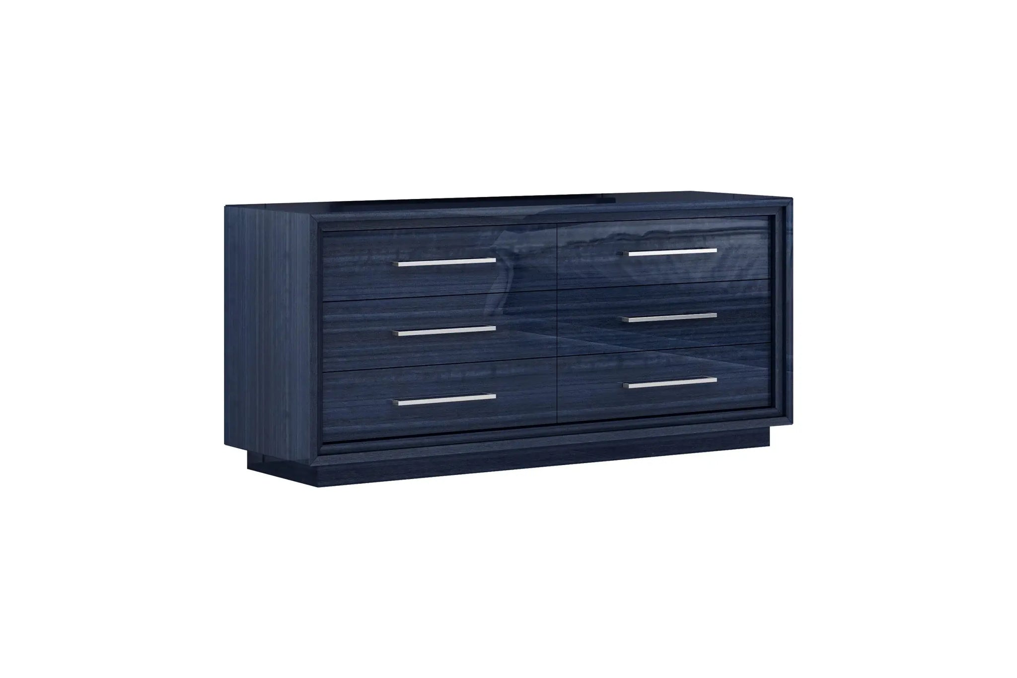 68" Blue Wood Six Drawer Double Dresser - Homeroots - Flyclothing LLC