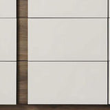 60" Light Gray And Walnut Wood Six Drawer Double Dresser - HomeRoots - Flyclothing LLC