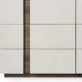 60" Light Gray And Walnut Wood Six Drawer Double Dresser - HomeRoots - Flyclothing LLC