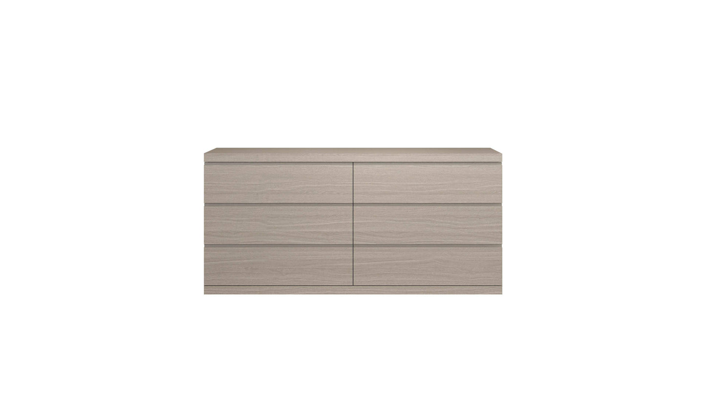 63" Oak Wood Six Drawer Double Dresser - HomeRoots - Flyclothing LLC