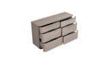 56" Oak Wood Six Drawer Double Dresser - HomeRoots - Flyclothing LLC
