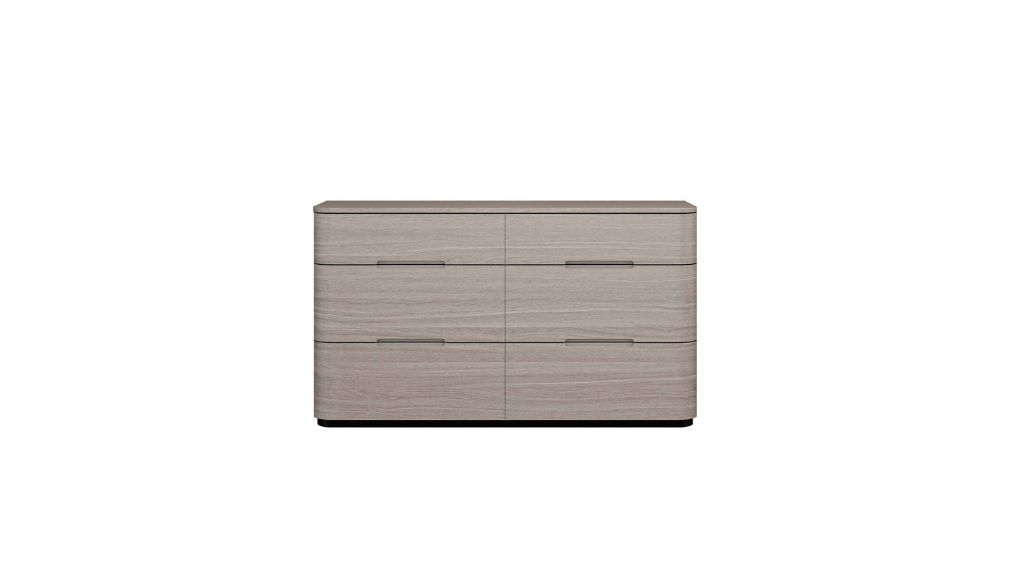 56" Oak Wood Six Drawer Double Dresser - HomeRoots - Flyclothing LLC