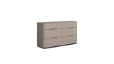 56" Oak Wood Six Drawer Double Dresser - HomeRoots - Flyclothing LLC