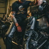 7145.K - Unisex Premium Leather 4-Pocket Chaps with Spandex - Unik Just for Bikers - Flyclothing LLC