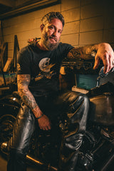 7145.K - Unisex Premium Leather 4-Pocket Chaps with Spandex - Unik Just for Bikers - Flyclothing LLC