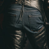 7145.K - Unisex Premium Leather 4-Pocket Chaps with Spandex - Unik Just for Bikers - Flyclothing LLC