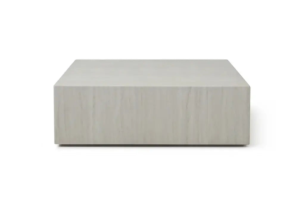 35" Beige Stone Square Block Coffee Table - Homeroots - Flyclothing LLC