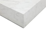 55" White Genuine Marble Block Coffee Table - Homeroots - Flyclothing LLC