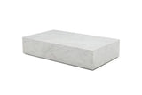 55" White Genuine Marble Block Coffee Table - Homeroots - Flyclothing LLC