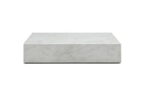 55" White Genuine Marble Block Coffee Table - Homeroots - Flyclothing LLC