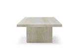 55" Beige Marble Double Pedestal Coffee Table - Homeroots - Flyclothing LLC