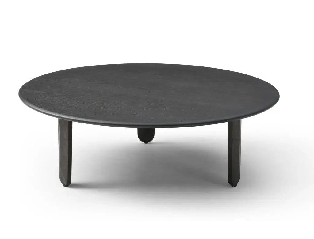 41" Black Solid Wood Round Coffee Table - Homeroots - Flyclothing LLC