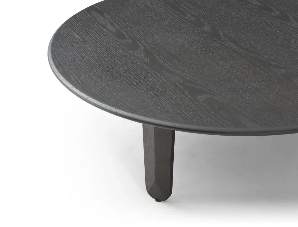 41" Black Solid Wood Round Coffee Table - Homeroots - Flyclothing LLC