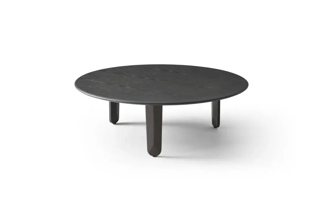 41" Black Solid Wood Round Coffee Table - Homeroots - Flyclothing LLC