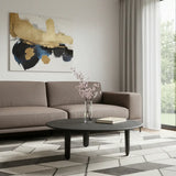 41" Black Solid Wood Round Coffee Table - Homeroots - Flyclothing LLC