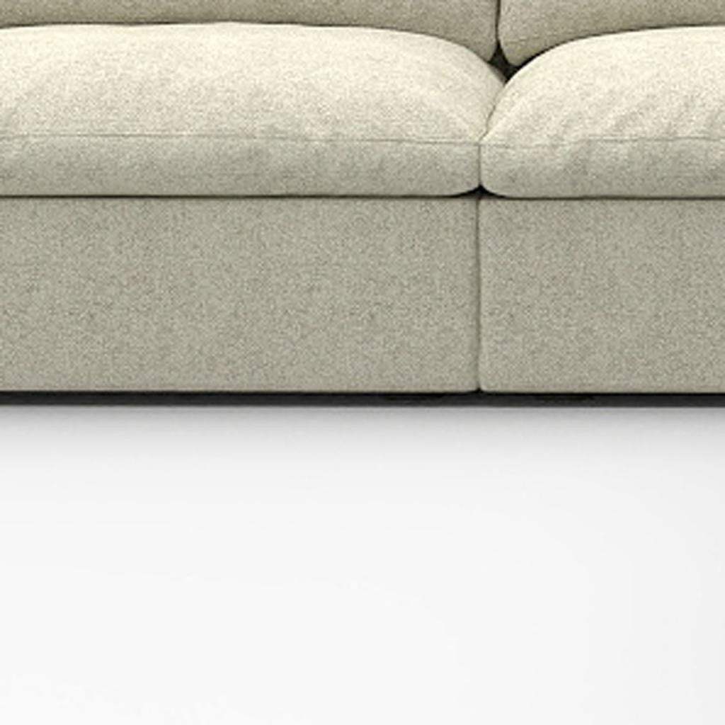 160" Khaki Linen Blend Modular Armless Sofa With Ottomans Toss Pillows And Storage - HomeRoots - Flyclothing LLC