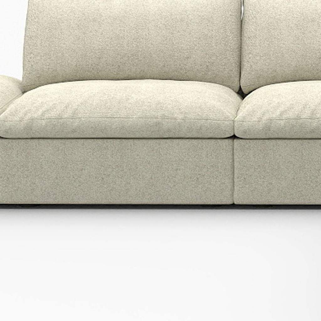 160" Khaki Linen Blend Modular Armless Sofa With Ottomans Toss Pillows And Storage - HomeRoots - Flyclothing LLC
