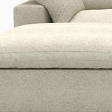 120" Beige Linen Blend Modular Sofa With Ottoman And Toss Pillows And Storage - HomeRoots - Flyclothing LLC