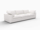 120" White Linen Blend Modular Sofa With Toss Pillows - HomeRoots - Flyclothing LLC
