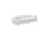 120" White Linen Blend Modular Sofa With Toss Pillows - HomeRoots - Flyclothing LLC