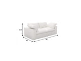 80" White Linen Blend Modular Loveseat and Toss Pillows - HomeRoots - Flyclothing LLC