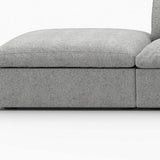 160" Light Gray Linen Blend Modular Armless Sofa With Ottomans And Storage - HomeRoots - Flyclothing LLC