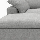 160" Light Gray Linen Blend Modular Sofa With Ottomans Toss Pillows And Storage - HomeRoots - Flyclothing LLC