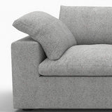 120" Light Gray Linen Blend Modular Sofa With Toss Pillows - HomeRoots - Flyclothing LLC