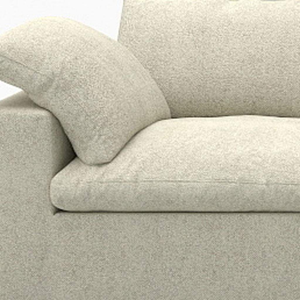 160" Khaki Linen Blend Modular Sofa With Ottoman And Toss Pillows - HomeRoots - Flyclothing LLC