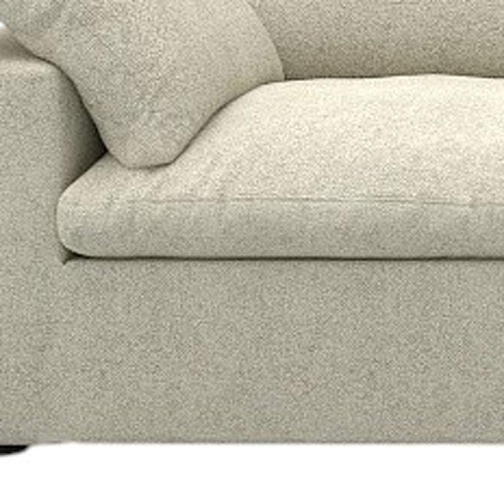 160" Khaki Linen Blend Modular Sofa With Toss Pillows - HomeRoots - Flyclothing LLC