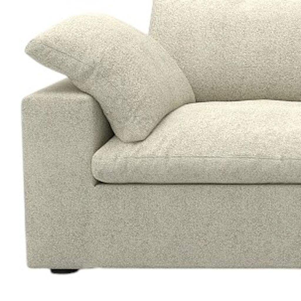 160" Khaki Linen Blend Modular Sofa With Toss Pillows - HomeRoots - Flyclothing LLC