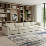 160" Khaki Linen Blend Modular Sofa With Toss Pillows - HomeRoots - Flyclothing LLC