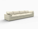 160" Khaki Linen Blend Modular Sofa With Toss Pillows - HomeRoots - Flyclothing LLC