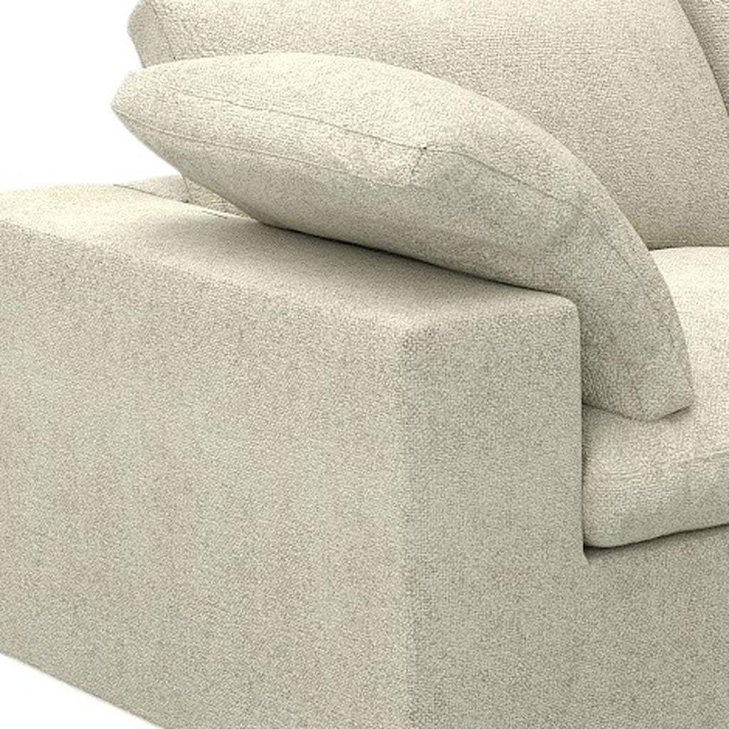 80" Khaki Linen Blend Modular Loveseat - HomeRoots - Flyclothing LLC