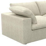 80" Khaki Linen Blend Modular Loveseat - HomeRoots - Flyclothing LLC
