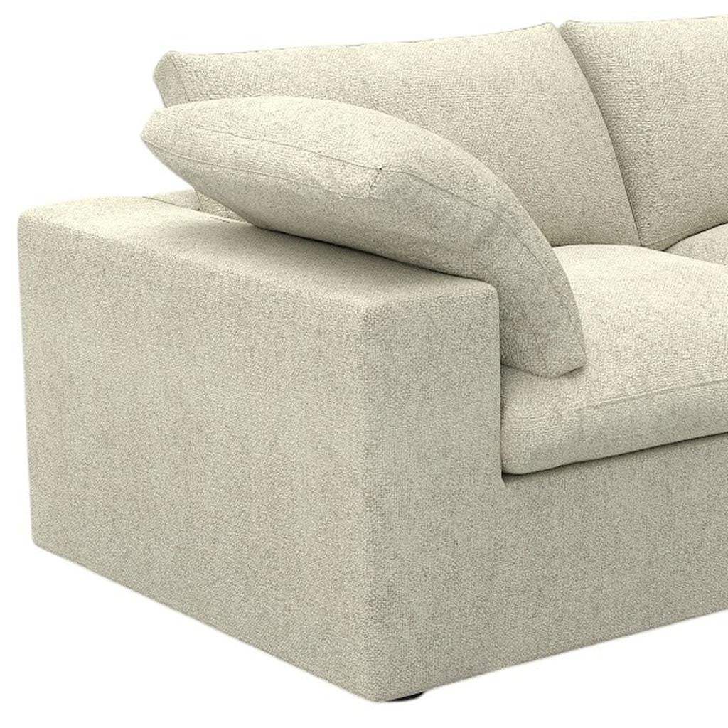 80" Khaki Linen Blend Modular Loveseat - HomeRoots - Flyclothing LLC